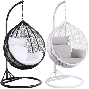 Custom Outdoor Furniture Living Room Egg Chair Hammock Patio Hanging Balcony Garden Rattan Egg Swing Chair With Stand