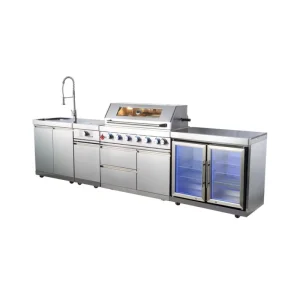 Custom Outdoor Garden Stainless Steel Outdoor Kitchen Pod Outdoor Kitchen Island Shed