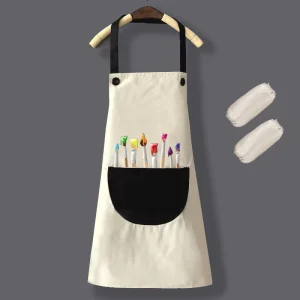Custom Pattern Painting Cooking Baking Children Apron Art Drawing Crafting Gardening Kids Apron with Big Pocket for Toddler