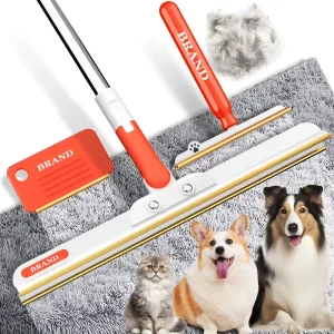 Custom Pet Hair Remover Brush Adjustable Long Handle Large Area Lint Remover for Cats Dogs Modern Design Plastic Aluminum Alloy