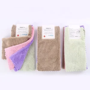 Custom Plain Solid Color Microfiber Towel Car Cleaning Cloth for Supermarket