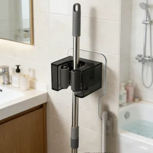 Custom Plastic Three Layer Heavy Duty Kitchen Tool Garage Wall Mount Organizer Garden Hanger Closet Storage Mop Broom Holder
