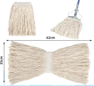 Custom Polyester Cotton Wet Mop Head Easy to Replace for Household Cleaning