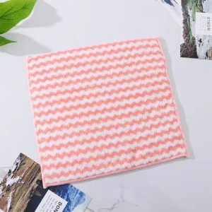 Custom Premium Super Absorbent Double sided Colors Microfiber Coral Fleece Kitchen Dish Rag Cleaning Cloths Towels for Household