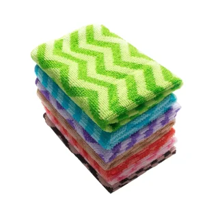 Custom Print Absorbent Vintage Microfibre Soft Kitchen Towel Cleaning Cloth Dishcloth