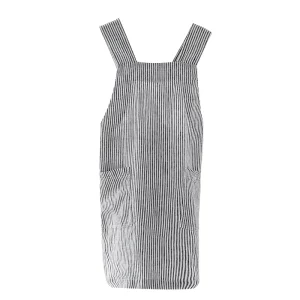 Custom Print Logo and Size High Quality 100% Linen Sleeveless Waist Washable Kitchen Apron for Kids and Adults
