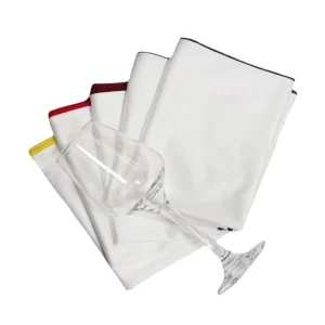 Custom Print Microfiber High Quality Water Absorption Wine Glasses Polishing Cleaning Cloth