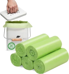 Custom Printed 100% Biodegradable Compostable PLA PBAT Corn Starch Garbage Trash Bin Bag Household Office Hotel