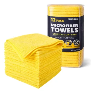 Custom Printed 12 Pack 400gsm Premium Microfiber Cleaning Cloths Dry Kitchen Car Wash Rags for Floor Usage Suitable Car Towels