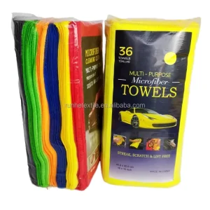Custom Printed 36 Packs 380gsm Premium Microfiber Cleaning Cloths Dry Kitchen Car Wash Rags for Floor Usage Suitable Car Towels