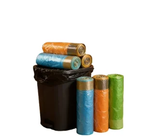 Custom Printed Disposable Heavy Duty Drawstring Kitchen Trash Bags 13 Gallon HDPE Household