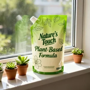 Custom Printed Gravure Printing PET PE 500ml 1L 2L Refill Washing Powder Packaging Bags Stand Spout Pouch Nozzle Moisture Proof
