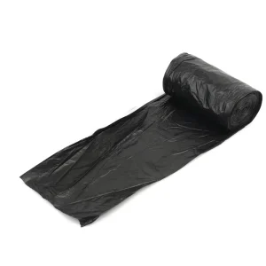 Custom Printed Heavy Duty Black HDPE 15mm Thick Side Gusset Kitchen Trash Bags In-Roll Heat-Sealed OEM ODM Service