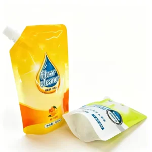 Custom Printed Liquid Spouted Pouch Laundry Detergent Packaging Bags Refillable Liquid Stand Up Bag With Nozzle