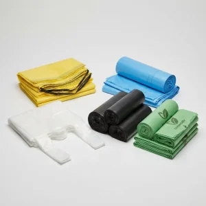 Custom Printed Plastic Garbage Bags with Logo Drawstring Trash Bag for Business and Home Use