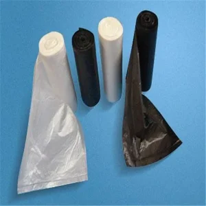 Custom Printed Plastic Trash Bin Liner Hot Stamped Drawstring Garbage Bag in Roll