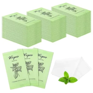 Custom Private Label Individual Scented Wet Wipes Face and Hand Disposable Cleaning Single Wipes for Restaurant Use