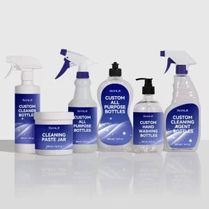 Custom Private Label Universal Cleaner PE White Transparent Bottles Chemical resistant Pump Sprayer Kitchen 250ml 1000ml