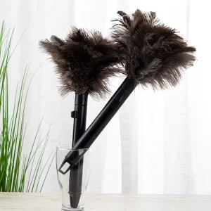 Custom Retractable Ostrich Feather Duster with Portable Plastic Handle Expandable Household and Car Cleaning Duster