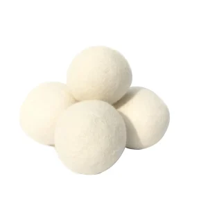 Custom Reusable 100% Wool Dryer Balls 6cm Organic Laundry Ball Handmade With Cotton Bag for Washing