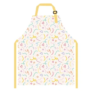 Custom Reusable Washable Digital Printed Cotton Twill Sleeveless Kitchen Aprons with Private Label for Programs