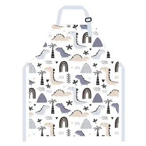 Custom Reusable Washable Digital Printed Linen Sleeveless Kitchen Aprons Service for Brand Driven Retail Collections