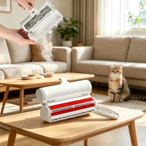 Custom Self Cleaning Reusable Fur Cat Dog Hair Lint Roller Brush Pet Hair Remover