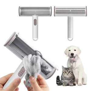 Custom Self-cleaning Reusable Pet Hair Remover Roller Brush Dog Brush Cat Pet Hair Remover Reusable Lint Roller Brush