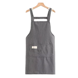 Custom Simple Work Clothes Waist Aprons with Pockets Men and Women Waterproof Apron Kitchen Cooking Apron