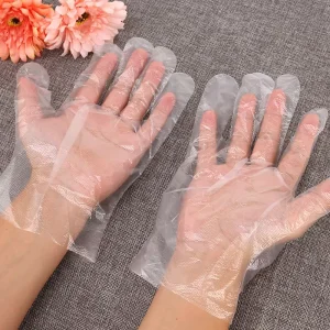 Custom Size Kitchen Household Clear Use Gloves Household Cleaning PE Plastic Gloves CPE Disposable Gloves