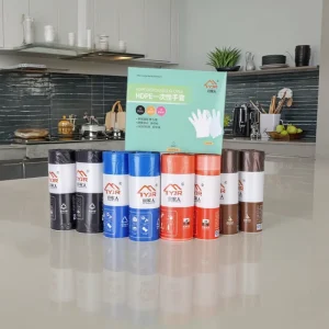 Custom Size Recyclable Kitchen Trash Bags With T Shirt Tie Handles Stand Pouch HDPE Plastic Heat Sealed Refuse Sacks Garbage