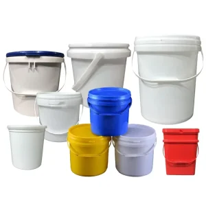 Custom Small Large 2L 5L 10L 20L 25L 5 Gallon Food Grade Safe Paint Popcorn White Plastic Buckets with Lids Handle