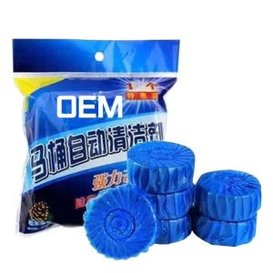 Custom Solid Toilet Cleaner Water Tank Blue Bubble Automatic Deodorizing and Disinfecting Tablets 40g Jasmine Fragrance OEM