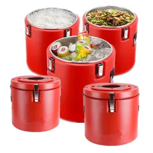 Custom Stainless Steel 10 15 20 25 30 40 50 60 70 80L Thermos Barrel Soup Bucket for Hot or Frozen Food Keep Fresh Ice Barrel