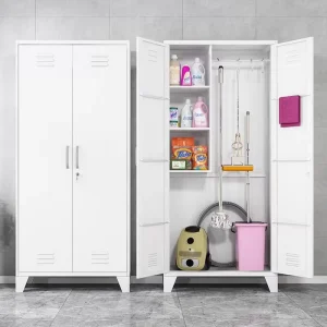 Custom Steel Cleaning Tools Storage Cabinet with Two Doors
