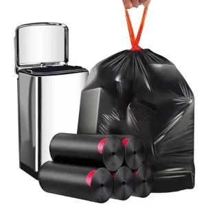 Custom Thick Trash Bags Drawstring Kitchen Trash Bag Large Garbage Bags 4 8 13 Gal Black Trash Can Liners