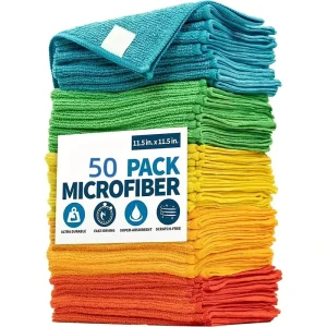 Custom Warp Knitted Microfiber Cleaning Cloths Washable Clean Towels Reusable Wash Cloth Towel Kitchen Car Microfibre Towels
