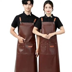 Custom Waterproof Oil Proof PU Sleeveless Apron Logo Printing Kitchen Catering Aquaculture Supermarket Fish Processing Workwear