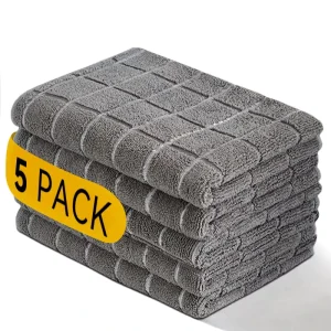 Custom White Microfiber Kitchen Towel Multipurpose Cloth Napkins Dishwashing Rags Washcloths for Glass Cleaning