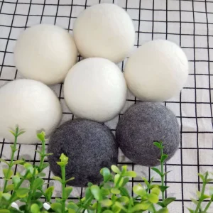 Custom XL Size 7cm Eco Friendly 100% Organic Wool Felt Dryer Balls 100% Reusable for Washing Machine Natural Laundry Balls Discs