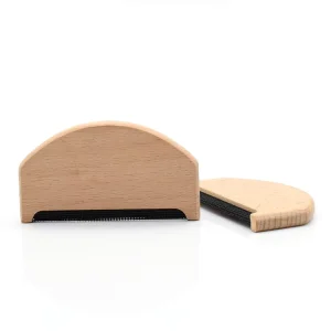 Custom logo Coat and Hat Cleaning Comb Pilling Finishing Comb Hair Remover Wooden Utility Portable Lint Remover