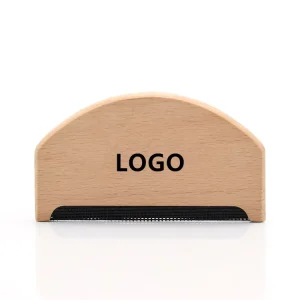 Custom logo Manual Pet Hair Lint Remover Roller Brush Eco Friendly Wooden Wool Sweater Comb Mini Cashmere Comb