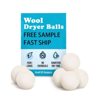 Custom logo Organic Laundry Drying Balls Washing Machine Wool Dryer Laundry Balls Natural Wool Dryer Balls for Laundry