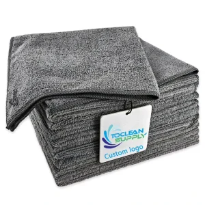 Custom logo Polyester and Polyamide Microfiber Quick Dry Edgeless Car Cleaning Cloth Microfiber Cleaning Towels