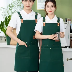 Custom logo Sleeveless Chef Cooking Aprons Waterproof Material Suitable for Cafes Restaurants and Kitchens