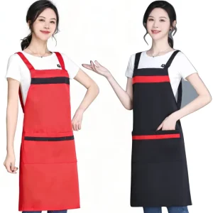 CustomLOGOapronsPolyesterWork Clothes for Men and WomenChef Cooking Aprons Coffee Shop Restaurant Kitchen Milk Aprons
