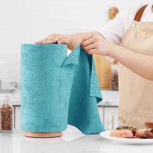 Customised Reusable Washable Woven Microfiber Cleaning Cloth 20/30/50 Pack Tear-Away Towels 25×25 cm 30×30 cm Eco-Friendly Roll