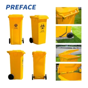 Customizable 100L 120L 240L 360L 660L 1100L Recycle Plastic HDPE Outdoor Dustbin Rubbish Garbage Waste Bin with Wheels Lid Pedal