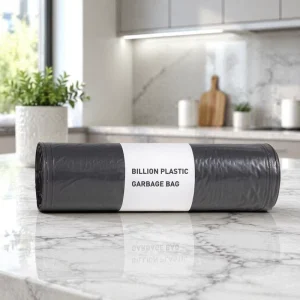 Customizable 42 45 Gallon Heavy Duty Black Contractor Side Gusset Trash Bags 3 Mil PE Gravure Printing Environment