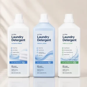 Customizable 750ml 1000ml PE Refillable Laundry Detergent Lotion Body Wash Bottle Sealed Leak-Proof Empty Bottle
